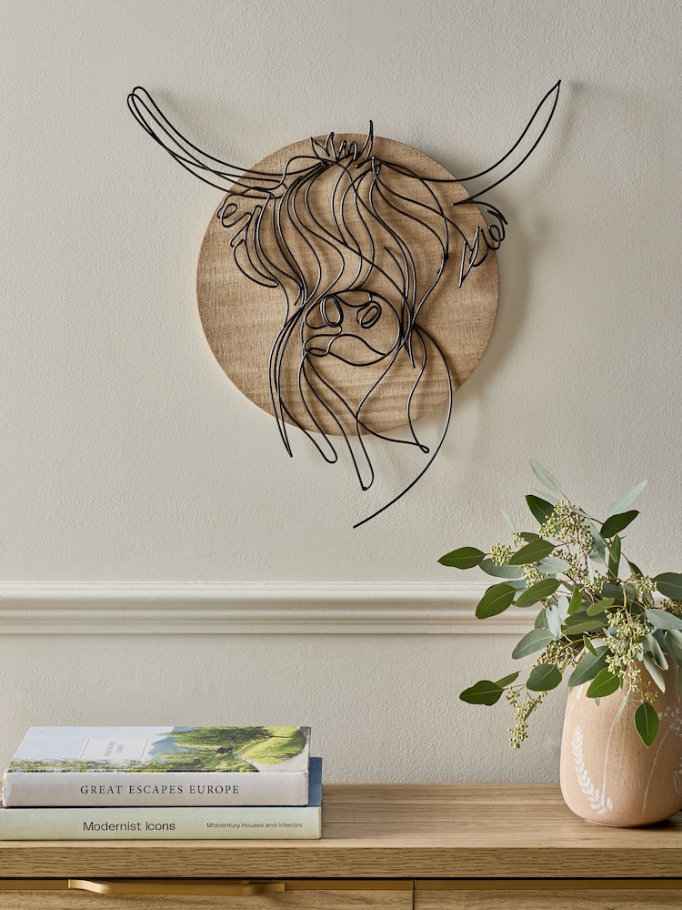 Black Bronx Hamish Wire Wall Art - Image 1 of 4