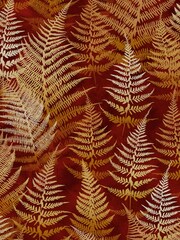 Clarissa Hulse Orange Woodland Fern Wallpaper - Image 2 of 3