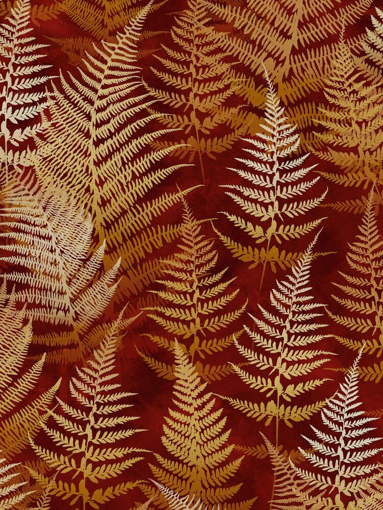 Clarissa Hulse Orange Woodland Fern Wallpaper - Image 2 of 3