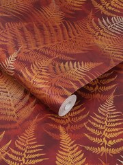 Clarissa Hulse Orange Woodland Fern Wallpaper - Image 3 of 3