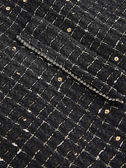Black Sequin Boucle Mini Dress - Image 10 of 10
