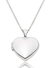 Beaverbrooks 9ct White Gold Heart Locket Pendant - Image 1 of 3