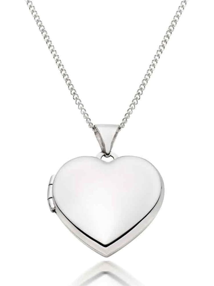 Beaverbrooks 9ct White Gold Heart Locket Pendant - Image 1 of 3