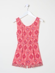 FatFace Amelia Pink Geo Playsuit - Image 5 of 5