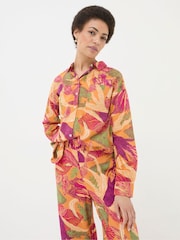 FatFace Carolin Orange Tropical Floral Shirt - Image 1 of 4