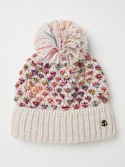 FatFace Ivory Spacedye Bobble Hat - Image 3 of 4
