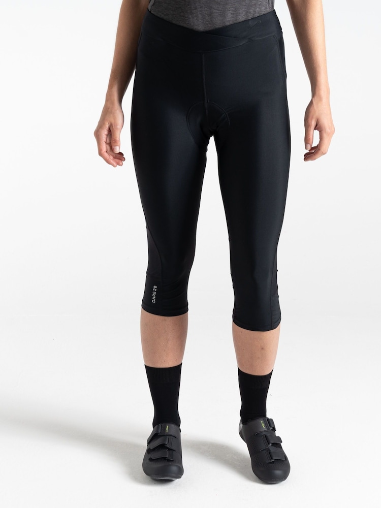 Dare 2b Worldly Gel Cycling Capri 3/4 Black Leggings - Image 2 of 5