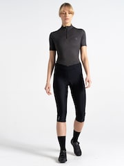 Dare 2b Worldly Gel Cycling Capri 3/4 Black Leggings - Image 4 of 5
