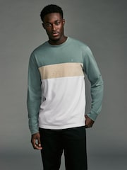 Multi Navy 3 Pack Long Sleeve Colourblock T-Shirts - Image 6 of 12