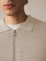 Nevtralno - v standardnem kroju Cotton Rich Knit Zip-Through Debelejša srajca - Slika 4 iz 7
