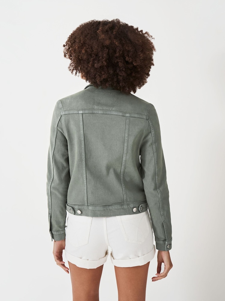Grün - Crew Clothing Denim-Jacke im Western-Stil - Bild 2 von 5 Grün - Crew Clothing Denim-Jacke im Western-Stil - Bild 2 von 5