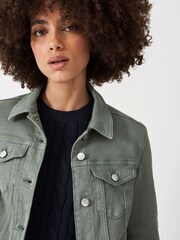 Grün - Crew Clothing Denim-Jacke im Western-Stil - Bild 4 von 5
