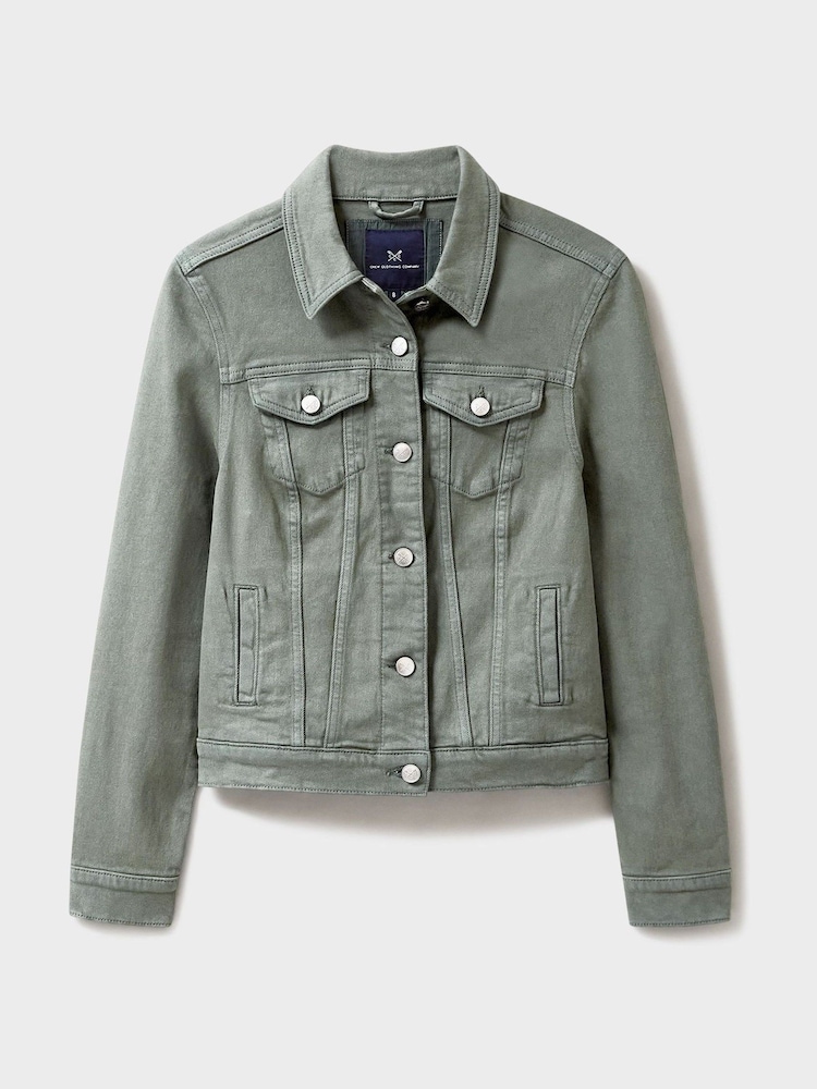Grün - Crew Clothing Denim-Jacke im Western-Stil - Bild 5 von 5