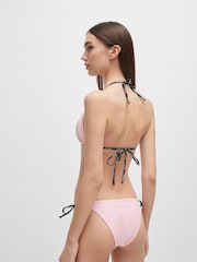 HUGO Pink HUGO Branded Strap Triangle Bikini Top - Image 2 of 5