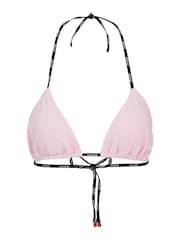 HUGO Pink HUGO Branded Strap Triangle Bikini Top - Image 5 of 5