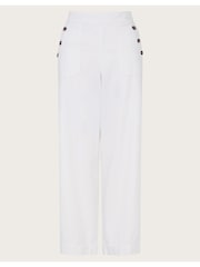 Monsoon White Short Length Crop Harper 100% Cotton Jeans - Image 5 of 5