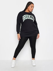 Yours Curve Black Soft Touch Viscose Leggings 2 Pack - Image 3 of 5