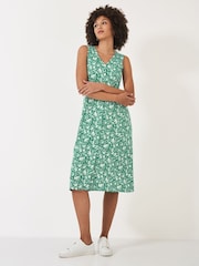 Crew Clothing Green Sleeveless Jersey Dress - Image 1 of 5