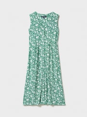 Crew Clothing Green Sleeveless Jersey Dress - Image 5 of 5