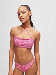 Brazilian Bikini Bottoms With Repeat Logo Print - Image 1 of 5