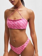 Brazilian Bikini Bottoms With Repeat Logo Print - Image 3 of 5