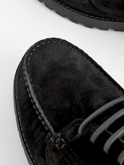Black Leather Boat Shoes - Image 4 of 4