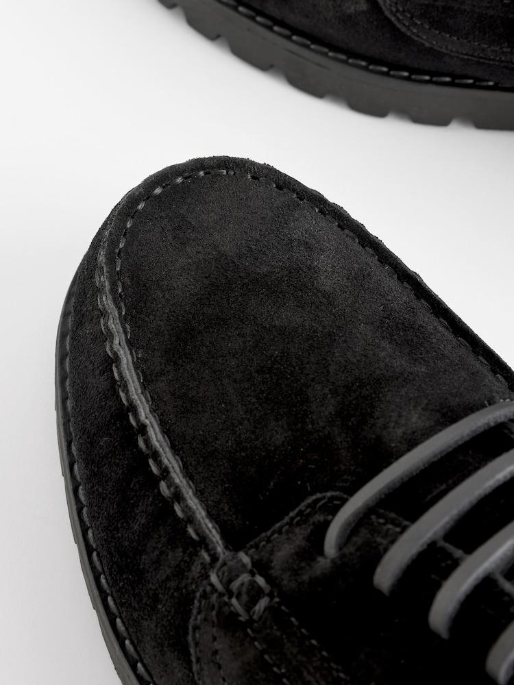Black Leather Boat Shoes - Image 4 of 4