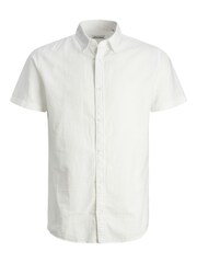 JACK & JONES JUNIOR Linen Blend Short Sleeve White Shirt - Image 7 of 7