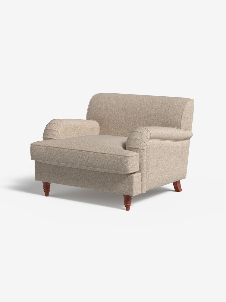 MADE.COM Basket Weave Natural Stone Orson Loveseat - Image 1 of 3
