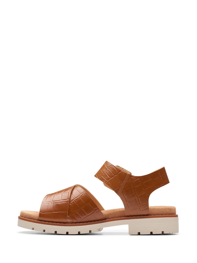 Clarks Brown Interest Orinoco Cross Sandals - Image 2 of 6