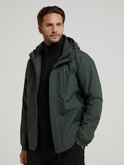 Verde - Mountain Warehouse Thunderstorm Mens Waterproof 3-In-1 Jacket - Imagen 2 de 5