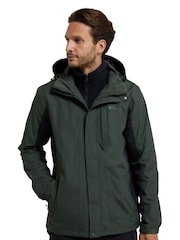 Verde - Mountain Warehouse Thunderstorm Mens Waterproof 3-In-1 Jacket - Imagen 3 de 5