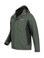 Verde - Mountain Warehouse Thunderstorm Mens Waterproof 3-In-1 Jacket - Imagen 4 de 5