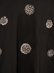 Adrianna Papell Bead Taffeta Fit Flare Black Dress - Image 7 of 7