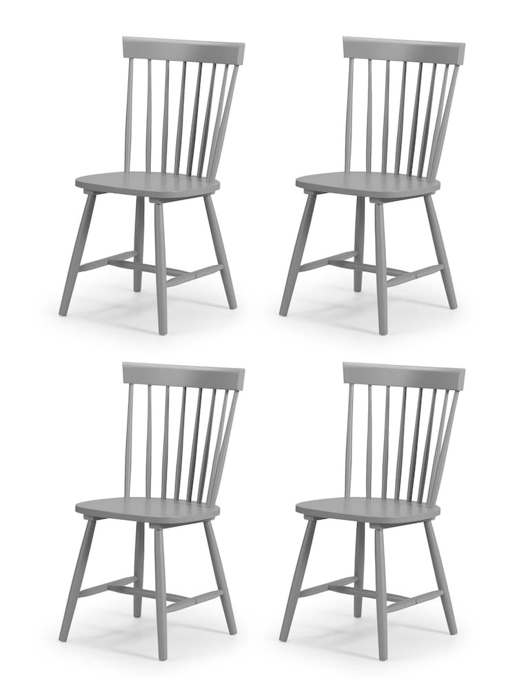 Julian Bowen Grey Torino Chairs Set Of 4 - Image 2 of 5