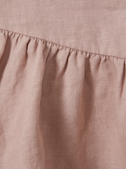 Reiss Pink Dani 9-13 yrs Linen Peplum Top - Image 4 of 4