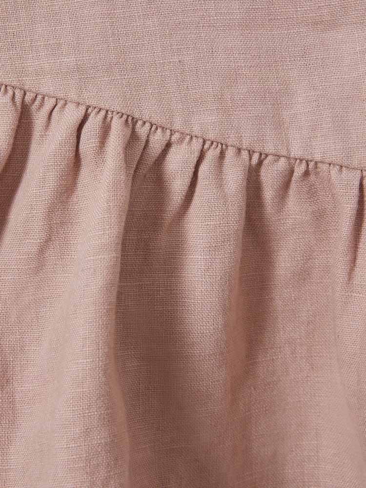 Reiss Pink Dani 9-13 yrs Linen Peplum Top - Image 4 of 4