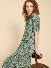 White Stuff Green Naya Jersey Dress - Image 1 of 7