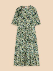 White Stuff Green Naya Jersey Dress - Image 5 of 7