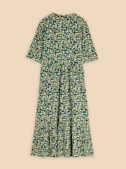 White Stuff Green Naya Jersey Dress - Image 6 of 7