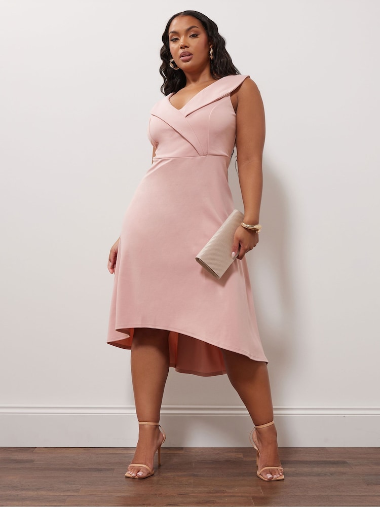 Yours Curve London Tuxedo High Low Dress - Image 1 of 5 Yours Curve London Tuxedo High Low Dress - Image 1 of 5