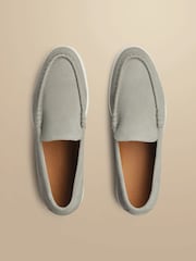 Charles Tyrwhitt Grey Charles Tyrwhitt Grey Slip-On Loafers - Image 3 of 4