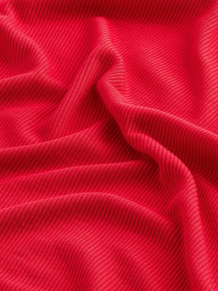 Red Ribbed Long Sleeve Pyjamas - Image 12 of 12