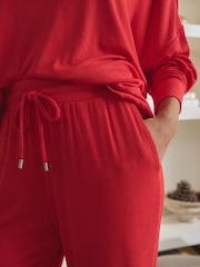 Red Ribbed Long Sleeve Pyjamas - Image 5 of 12