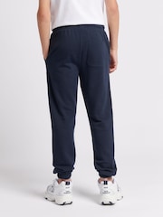 Jack Wills Blue Dark Boys 100% Cotton Graphic Haydor Joggers - Image 1 of 7