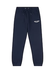 Jack Wills Blue Dark Boys 100% Cotton Graphic Haydor Joggers - Image 5 of 7
