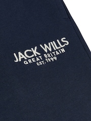 Jack Wills Blue Dark Boys 100% Cotton Graphic Haydor Joggers - Image 7 of 7