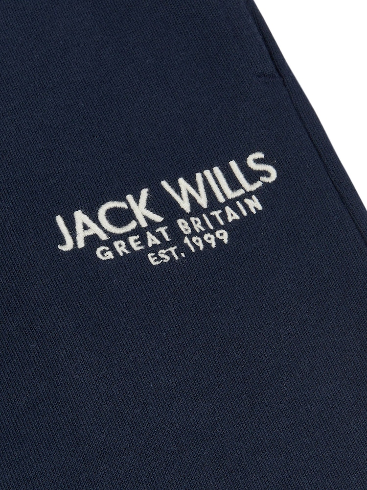 Jack Wills Blue Dark Boys 100% Cotton Graphic Haydor Joggers - Image 7 of 7 Jack Wills Blue Dark Boys 100% Cotton Graphic Haydor Joggers - Image 7 of 7