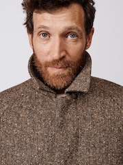 Aubin Glenties Wool Brown Overcoat - Image 3 of 9