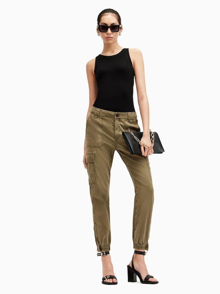 AllSaints Green Nola Cargo Trousers - Image 1 of 9 AllSaints Green Nola Cargo Trousers - Image 1 of 9
